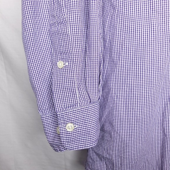 RALPH LAUREN Men's Purple Checkered Button-Down Dress Shirt 16 1/2 - Picture 4 of 10